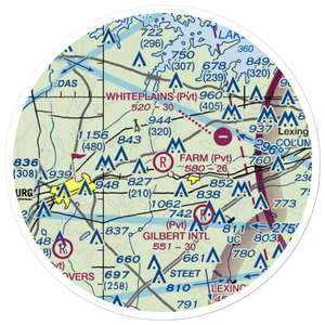 The Farm Airport (24SC) VFR Sectional Sticker (20 mile)