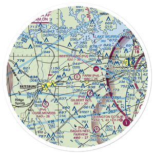 The Farm Airport (24SC) VFR Sectional Sticker (30 mile)
