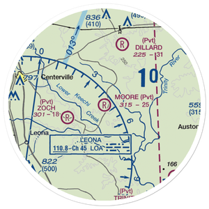 Moore Ranch Airport (24TA) VFR Sectional Sticker (20 mile)