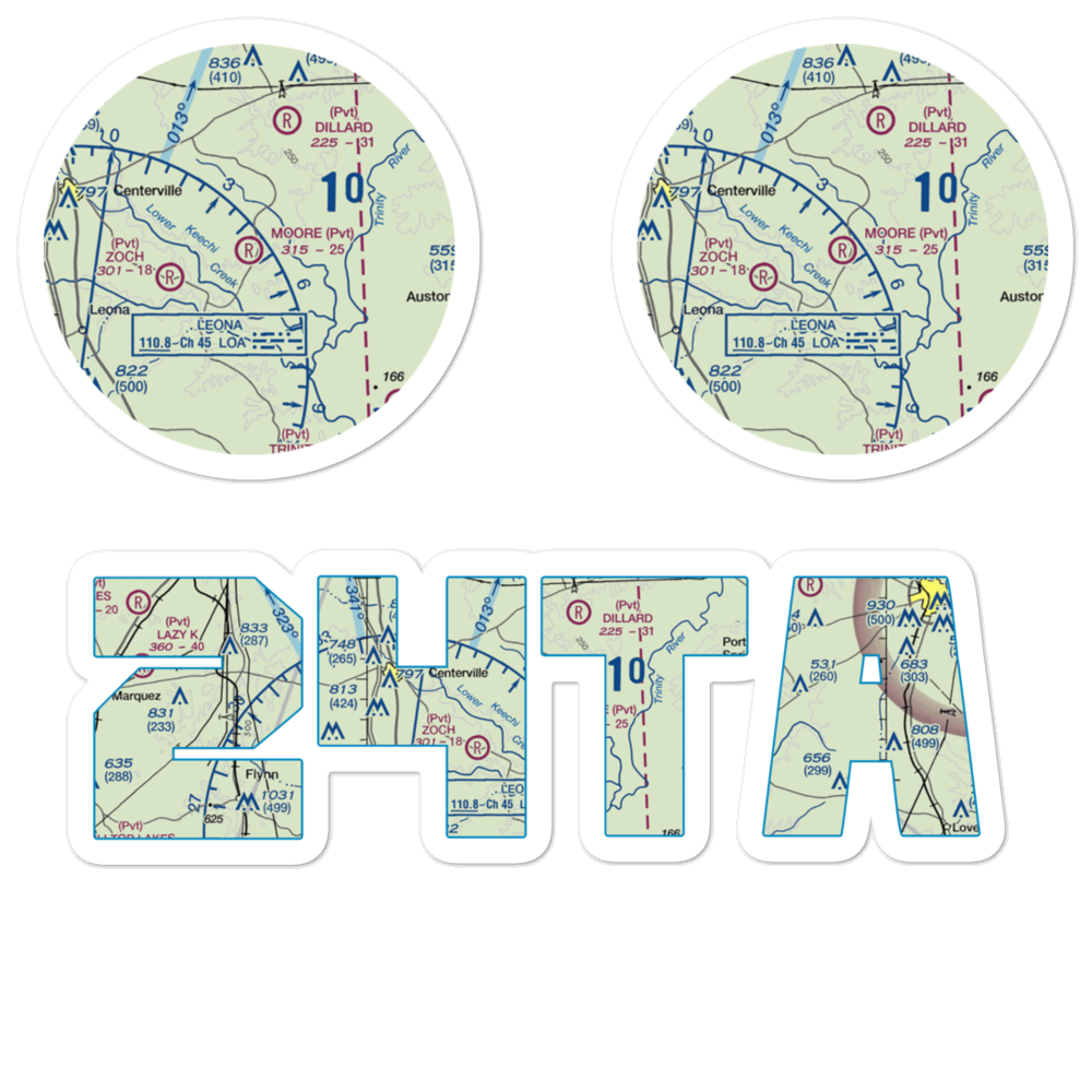 Moore Ranch Airport (24TA) VFR Sectional Sticker Pack 