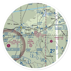 Thurber Lake Airport (24TX) VFR Sectional Sticker (30 mile)