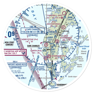 Cherrystone Airport (24VA) VFR Sectional Sticker (30 mile)