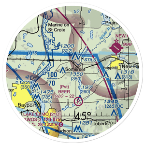 Irlbeck Airport (24WI) VFR Sectional Sticker (20 mile)