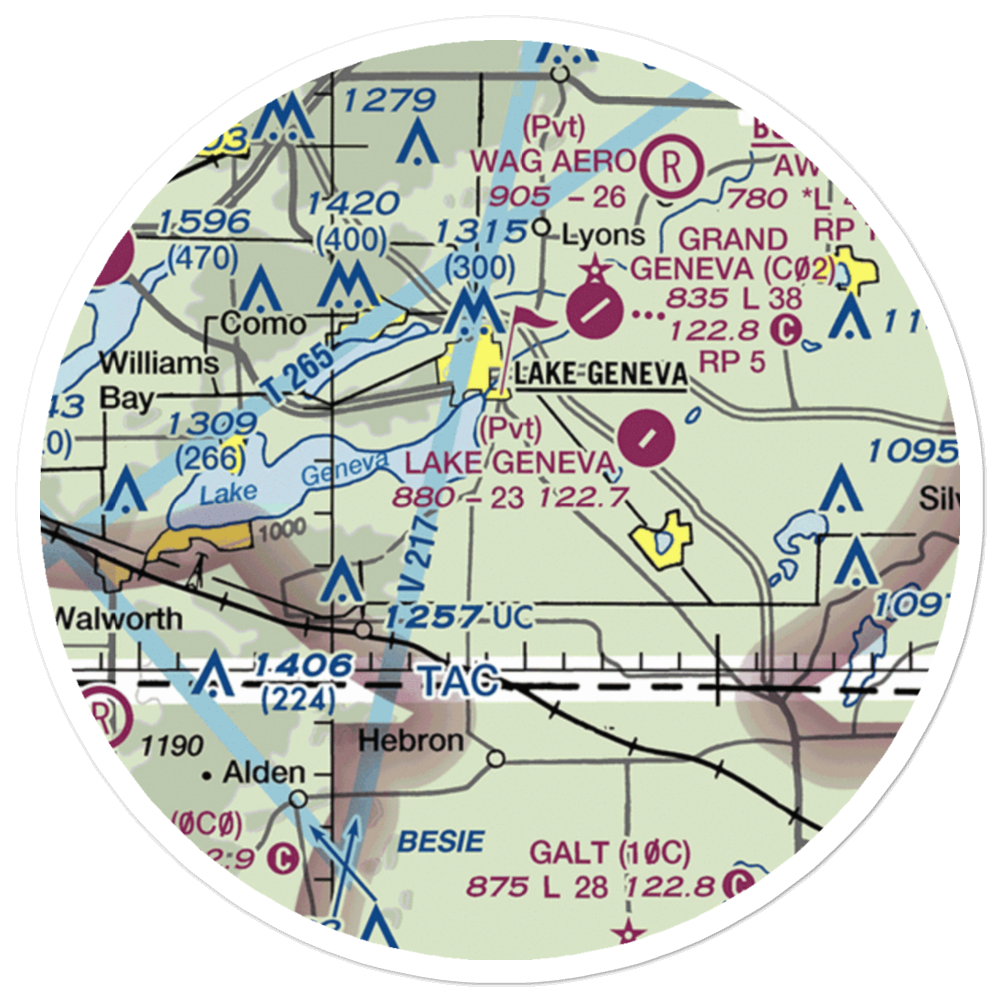 Prairie View Farm Airport (24WN) VFR Sectional Sticker (20 mile) 