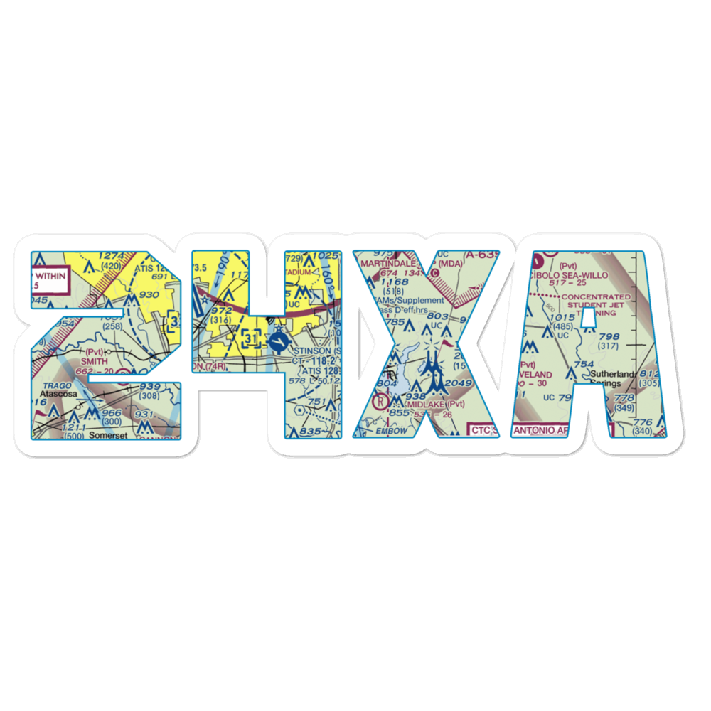 Cross-B Airport (24XA) VFR Sectional Sticker 