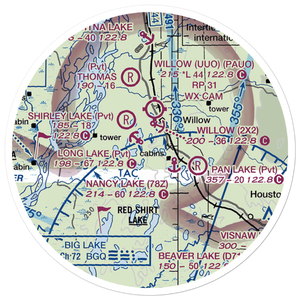 Honeybee Lake Aero Park Airport (25AK) VFR Sectional Sticker (20 mile)
