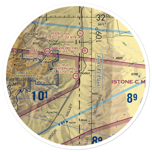 Mystery Well Ranch Airport (25AZ) VFR Sectional Sticker (30 mile)