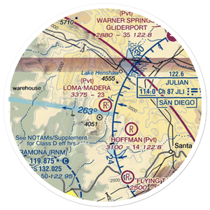 Loma Madera Ranch Airport (25CA) VFR Sectional Sticker (20 mile)