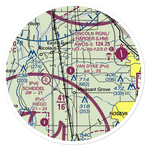 Van Dyke Strip (25CL) VFR Sectional Sticker (20 mile)