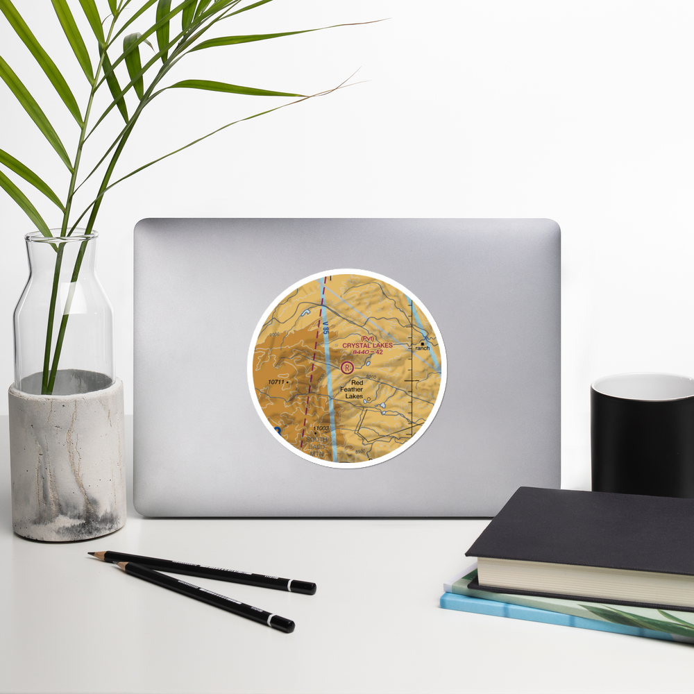Crystal Lakes Airport (25CO) VFR Sectional Sticker (20 mile) 