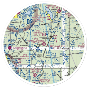 Connell's Wahoo Airport (25FL) VFR Sectional Sticker (30 mile)
