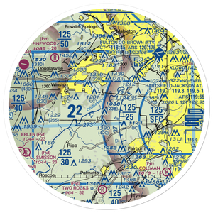 Miller Farm Airport (25GA) VFR Sectional Sticker (30 mile)
