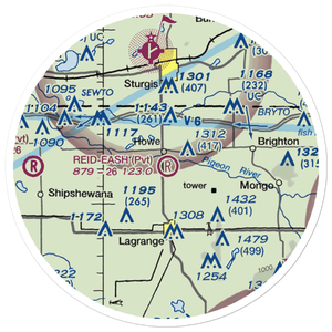 Reid-Eash Airport (25IN) VFR Sectional Sticker (20 mile)