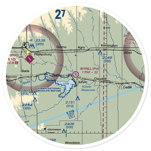 Wyrill Farming Airport (25KS) VFR Sectional Sticker (30 mile)