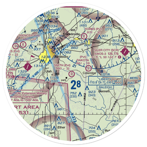 Smith Air Strip (25NC) VFR Sectional Sticker (30 mile)