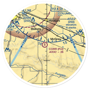 Corr Airport (25NE) VFR Sectional Sticker (20 mile)