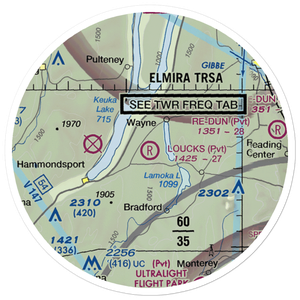 Loucks Airport (25NK) VFR Sectional Sticker (20 mile)