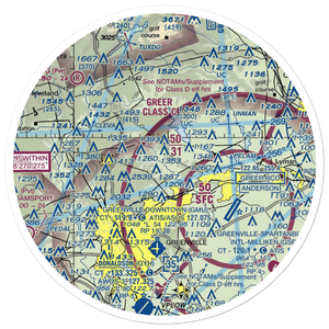 Mountain Ridge Airport (25SC) VFR Sectional Sticker (30 mile)