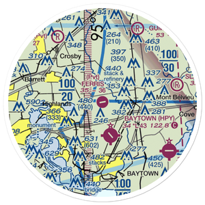 Ferris Airport (25TA) VFR Sectional Sticker (20 mile)