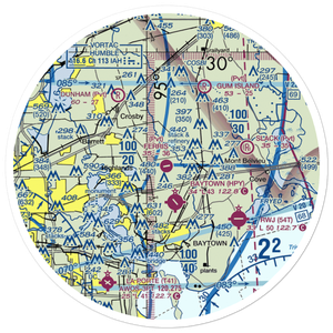 Ferris Airport (25TA) VFR Sectional Sticker (30 mile)