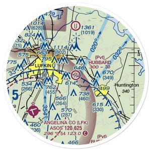 Hubbard Airport (25TX) VFR Sectional Sticker (20 mile)