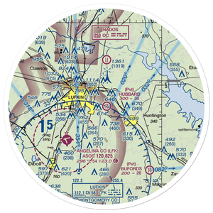 Hubbard Airport (25TX) VFR Sectional Sticker (30 mile)