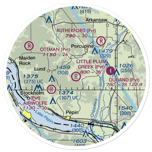 Little Plum Creek Airport (25WN) VFR Sectional Sticker (20 mile)