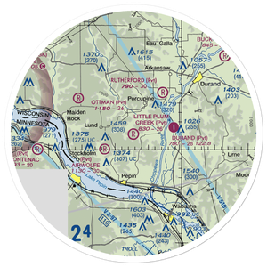 Little Plum Creek Airport (25WN) VFR Sectional Sticker (30 mile)