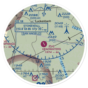 Headwaters Airport (25XA) VFR Sectional Sticker (20 mile)