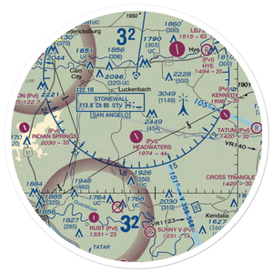 Headwaters Airport (25XA) VFR Sectional Sticker (30 mile)