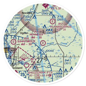 Hennessy Airport (26FD) VFR Sectional Sticker (20 mile)