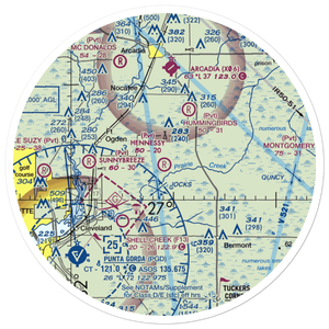 Hennessy Airport (26FD) VFR Sectional Sticker (30 mile)