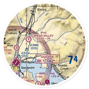 Seven Shamrock Airport (26ID) VFR Sectional Sticker (20 mile)