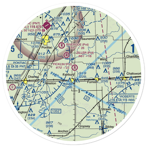 Ficklin-Airtech Airport (26IS) VFR Sectional Sticker (30 mile)
