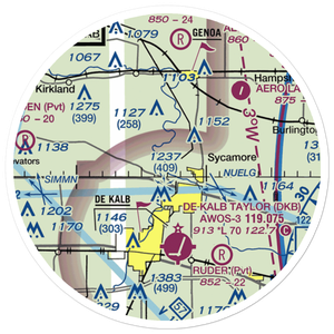 Anderson Airport (26LL) VFR Sectional Sticker (20 mile)