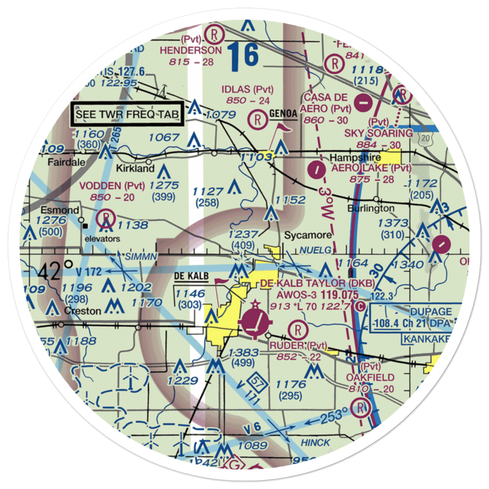 Anderson Airport (26LL) VFR Sectional Sticker (30 mile) 