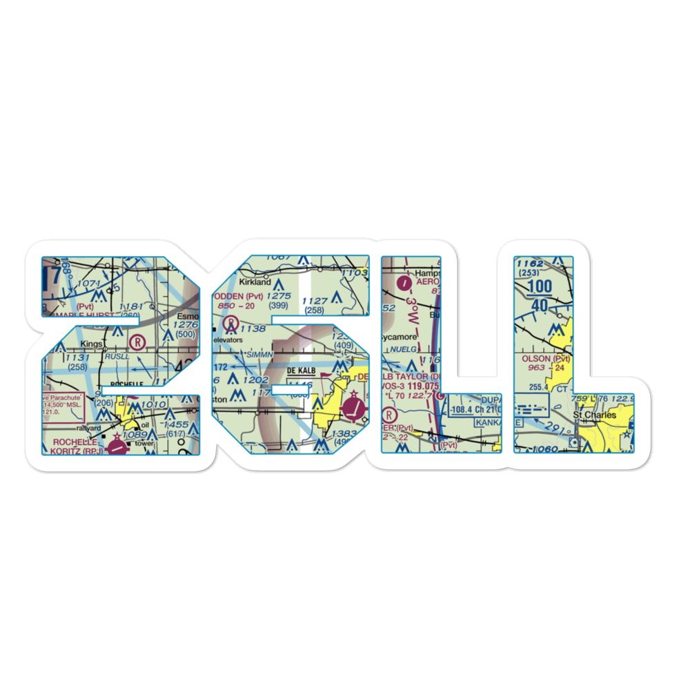 Anderson Airport (26LL) VFR Sectional Sticker 