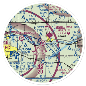 Van Strien Airport (26MI) VFR Sectional Sticker (20 mile)