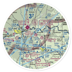 Boonville Airport (26NC) VFR Sectional Sticker (30 mile)