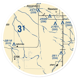 Chitwood Airstrip (26ND) VFR Sectional Sticker (20 mile)