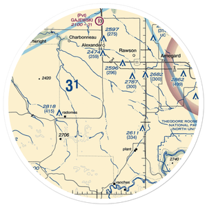 Chitwood Airstrip (26ND) VFR Sectional Sticker (30 mile)