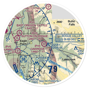 Oakridge Ranch Airport (26OG) VFR Sectional Sticker (20 mile)