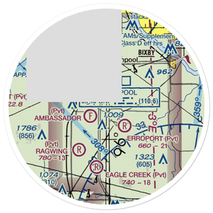 Duck Creek Airport (OK36) VFR Sectional Sticker (20 mile)