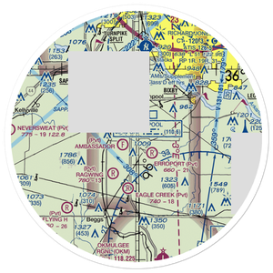 Duck Creek Airport (OK36) VFR Sectional Sticker (30 mile)