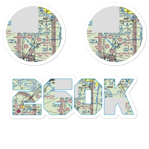 Duck Creek Airport (OK36) VFR Sectional Sticker Pack