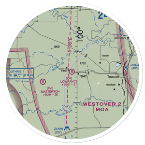 Lowrance Ranch Airport (26TX) VFR Sectional Sticker (30 mile)