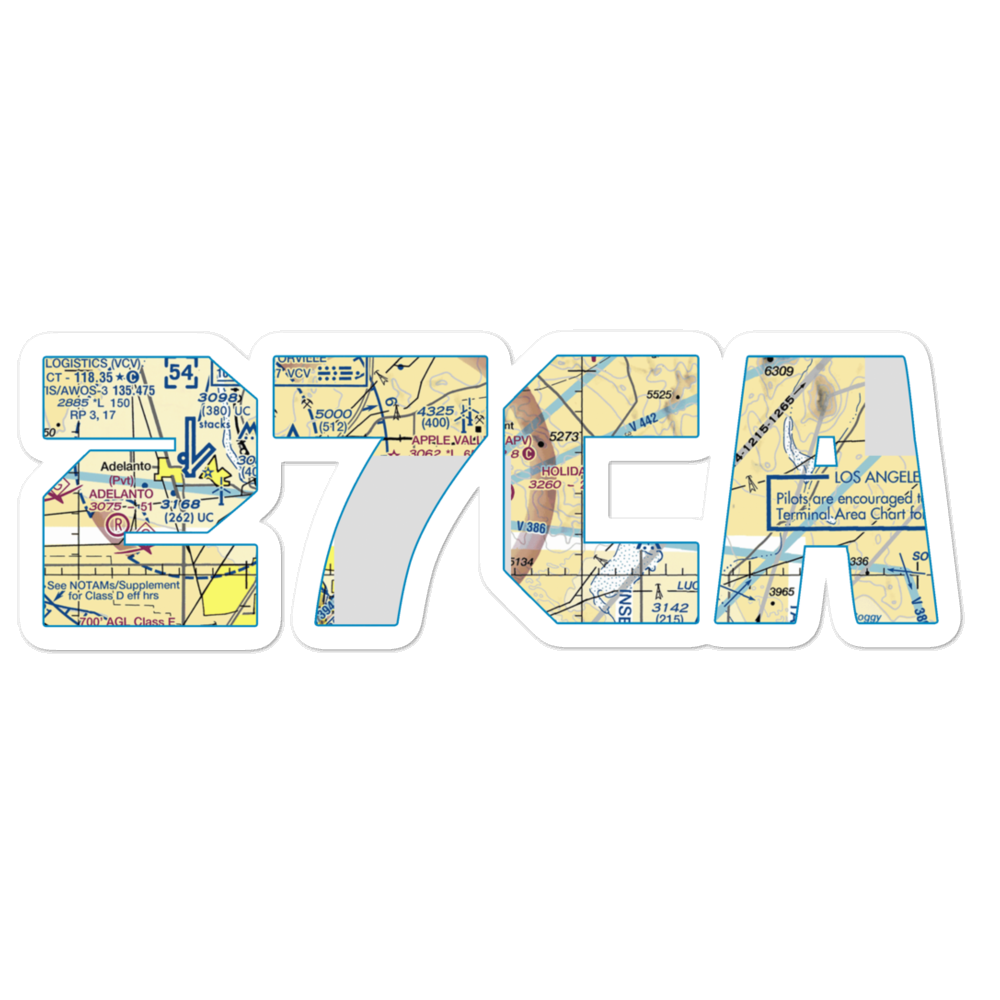 Holiday Ranch Airport (27CA) VFR Sectional Sticker 