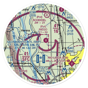 Sopwith Farm Airport (27CL) VFR Sectional Sticker (20 mile)