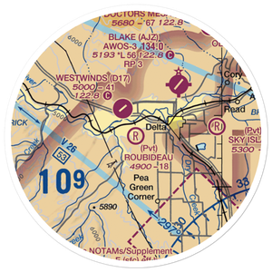 Roubideau Airport (27CO) VFR Sectional Sticker (20 mile)