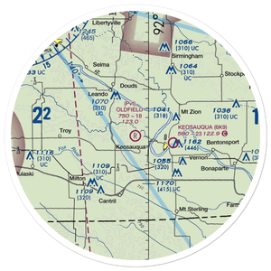 Oldfield Aero (27IA) VFR Sectional Sticker (30 mile)